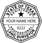 Texas Land Surveyor Seal Trodat Stamp